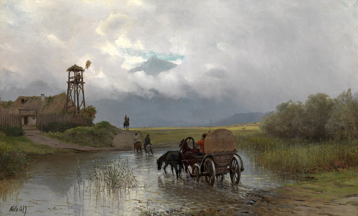 cossacks crossing the river